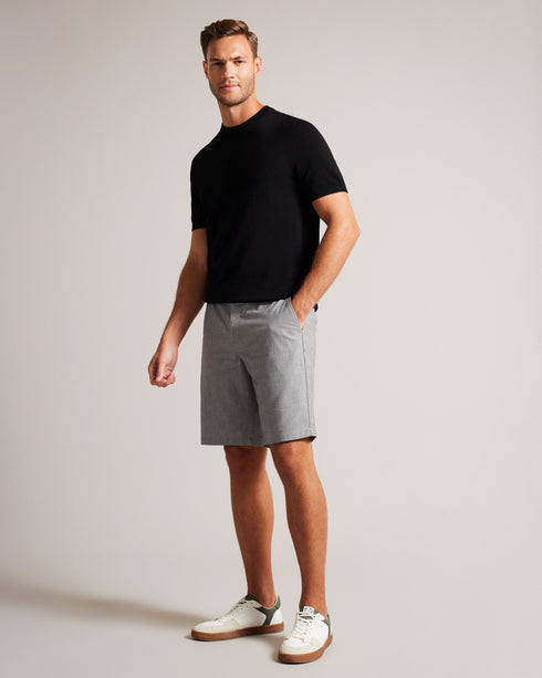 TURA-Shorts-Regular Fit Dogtooth Short- Ted Baker Romania